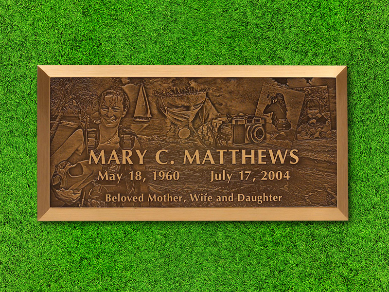 Lasting Memories™ by Matthews Cemetery Products | Custom Montage | 24" x 14"