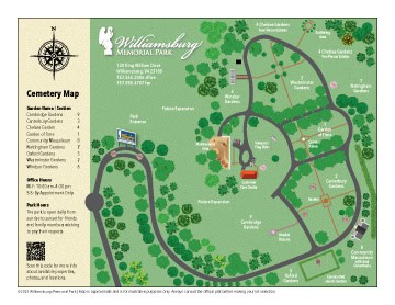 Williamsburg Memorial Park Cemetery Map
